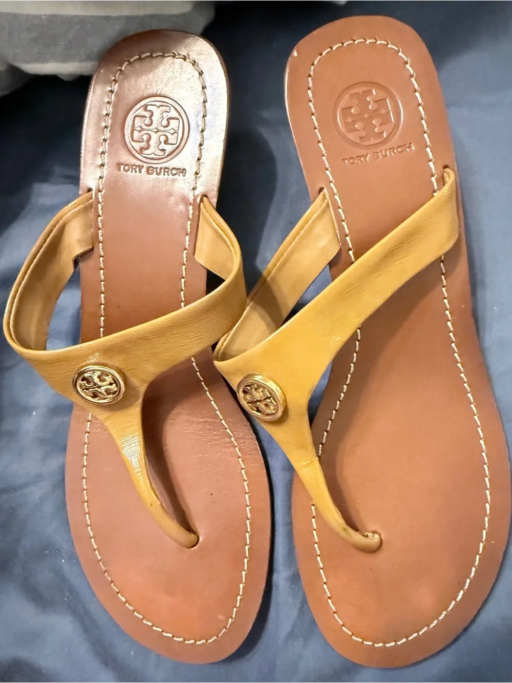 Tory Burch leather thong